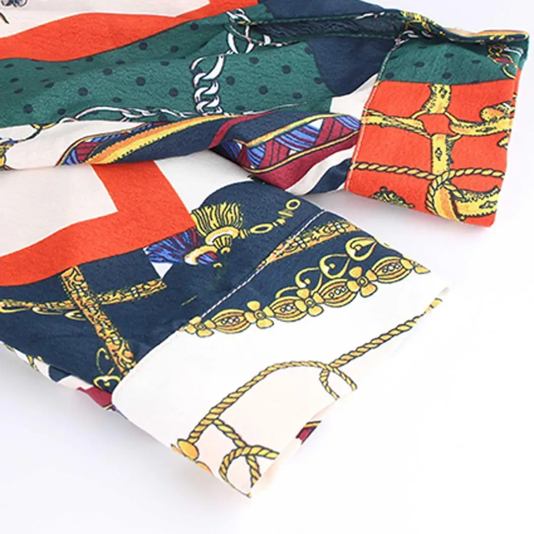 Женский Повседневный пуловер с v-образным вырезом и длинным рукавом принтом