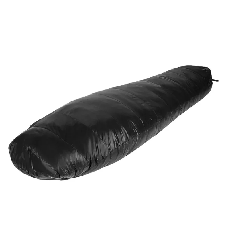 

-25 Degree Winter Ultralight Black Pearl 1000g Duck Down Mummy Sleeping Bag Outdoor Camping Climbing Thickening Waterproof Bags