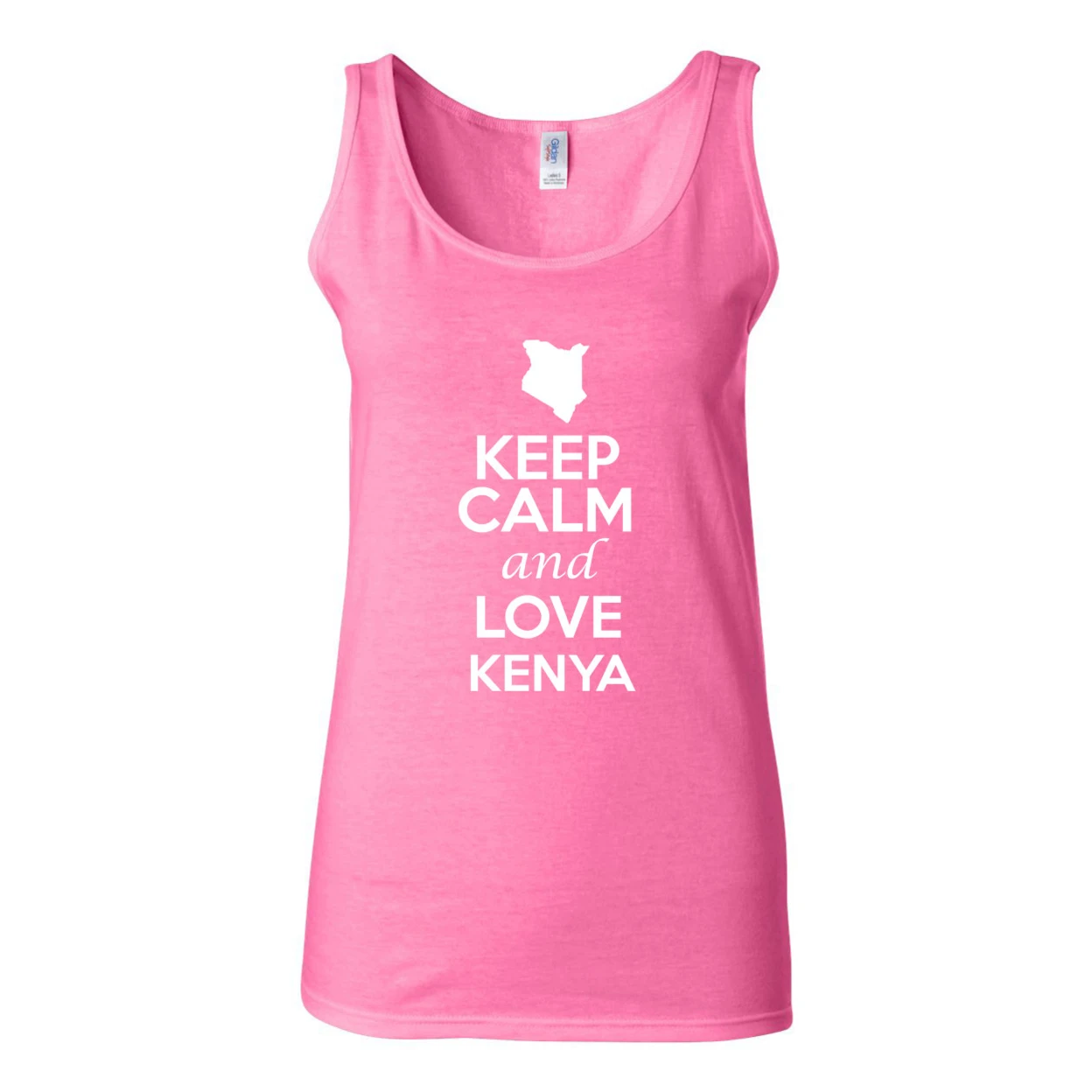 Молодежный патриотический Топ без рукавов в стиле Keep Calm And Love Kenya Country 1269|Футболки|