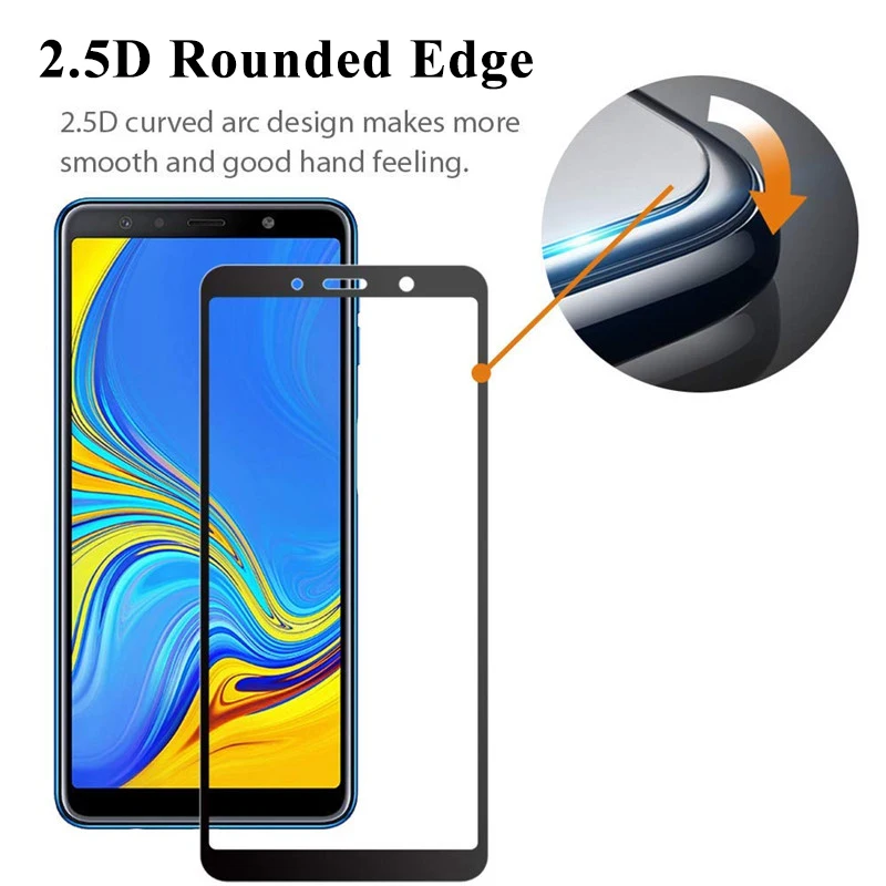 5d для samsung galaxy a6 a7 a8 a9 2018 защитное стекло Защита экрана a6plus a8plus закаленная