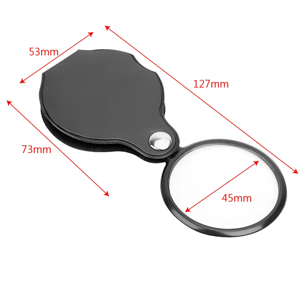 

DIYWORK Watch Repair Tool Pocket High-definition Folding Jewelry Magnifier 5X Magnifying Glass Loupe Lens for Older Reading