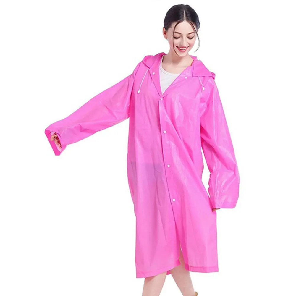 Raincoat Rain Gear Polychromatic Coat Hood Hooded Poncho Waterproof Disposable PVC Hiking Cover Unisex Accessories | Дом и сад
