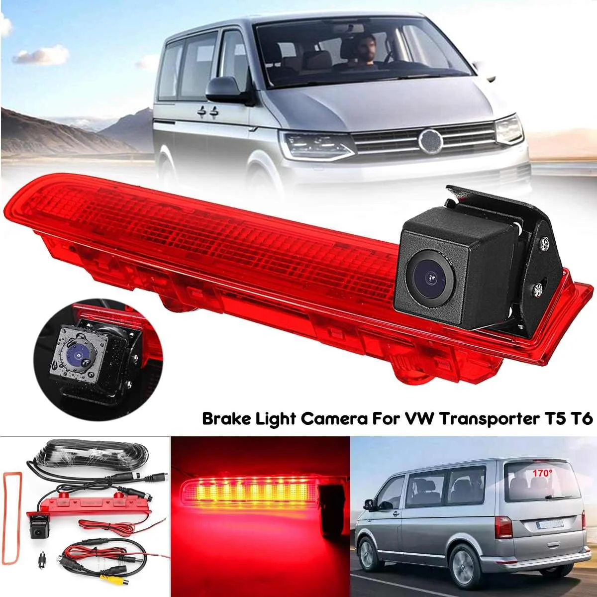 170 градусов Автомобильная камера заднего вида с стоп-сигналом для VW Transporter T5 &amp T6