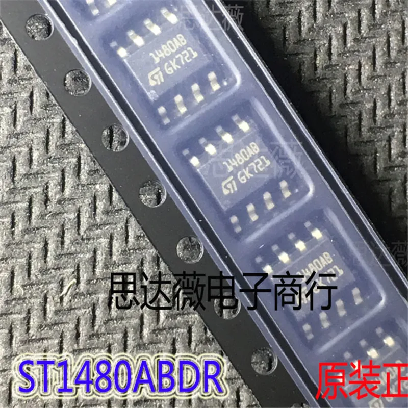 

10 шт. 100% новый и оригинальный ST1480ABDR SOP8 3,3 V питание, 15кВ ESD защита, до 12 Мбит/с истинный RS-485 в наличии