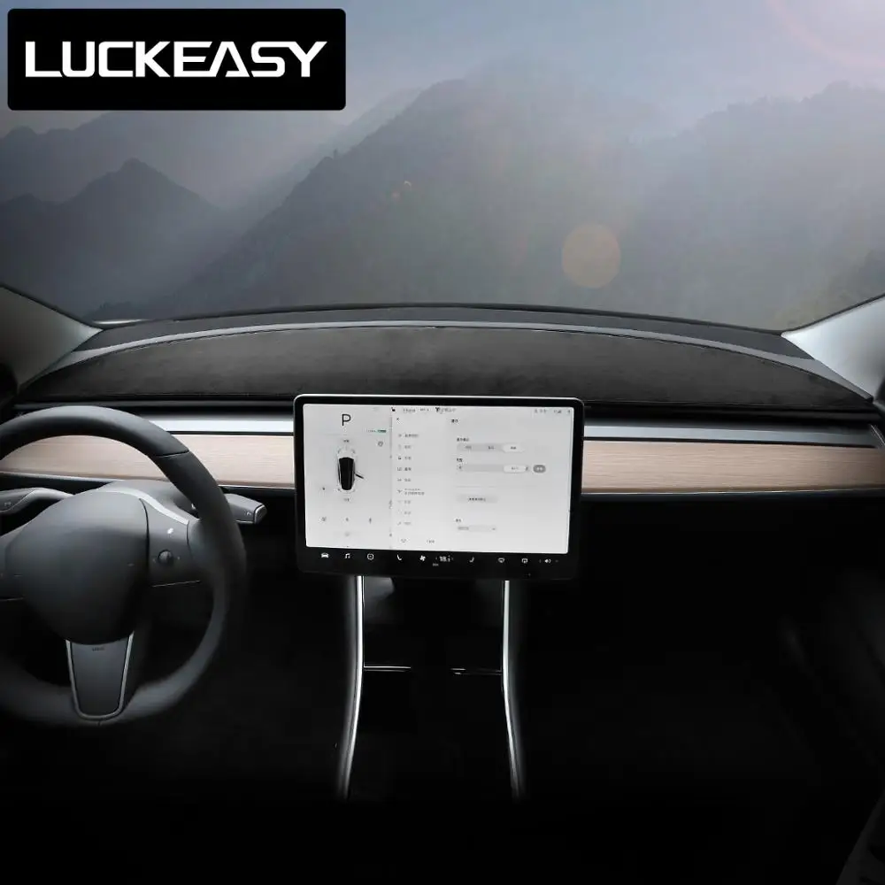 LUCKEASY тире коврики для Tesla модель 3 2017 2021 Tesla3 ковровое покрытие солнцезащитный крем