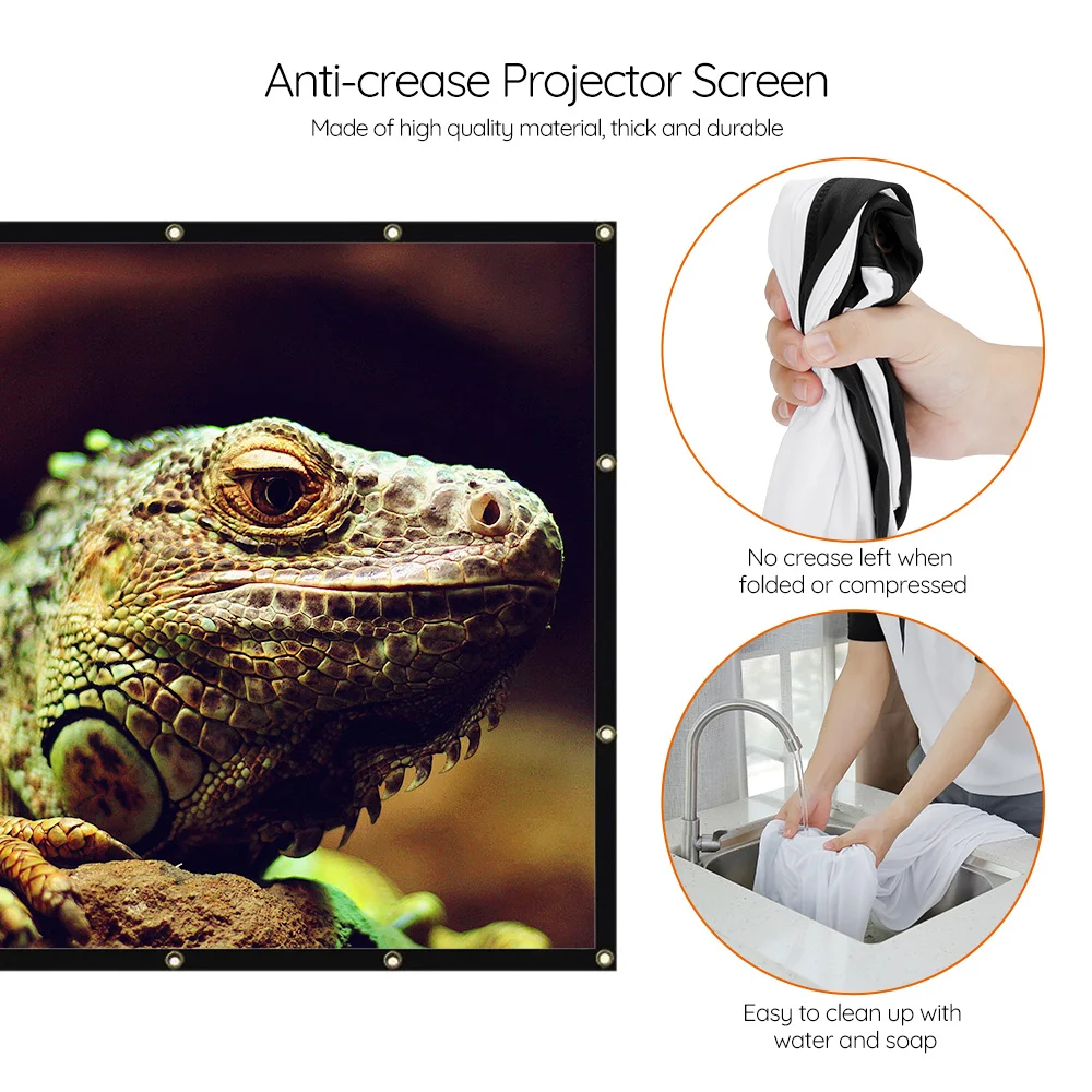NNTLM 120 проектор экран 'ཌ:9 FHD 4K 265*149 см складной Анти crease портативный для