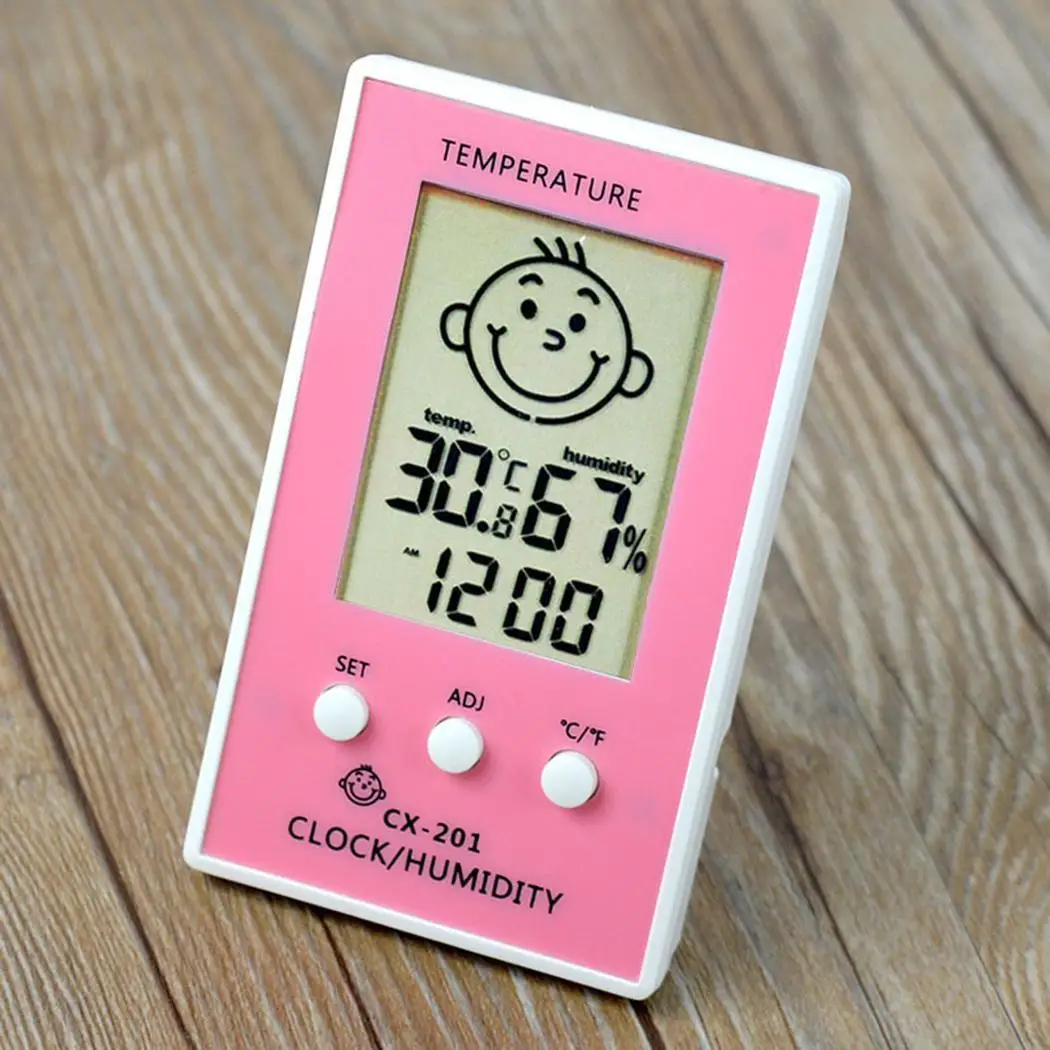 Durable Practical Portable Geometric Shape Temperature 0-50C Humidity Home Electronic Clock 5RH 0.1C/0.1F | Дом и сад