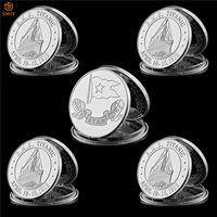 5pcs 1912 titanic victims anniversary reminiscence about r m s white star line silver plated metal commemorative tragedy coins