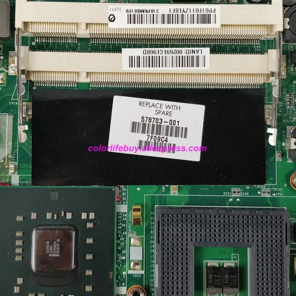Оригинальная материнская плата для ноутбука 578703-001 DA00P6MB6D0 GL40 HP CQ71 G71 G71T серия