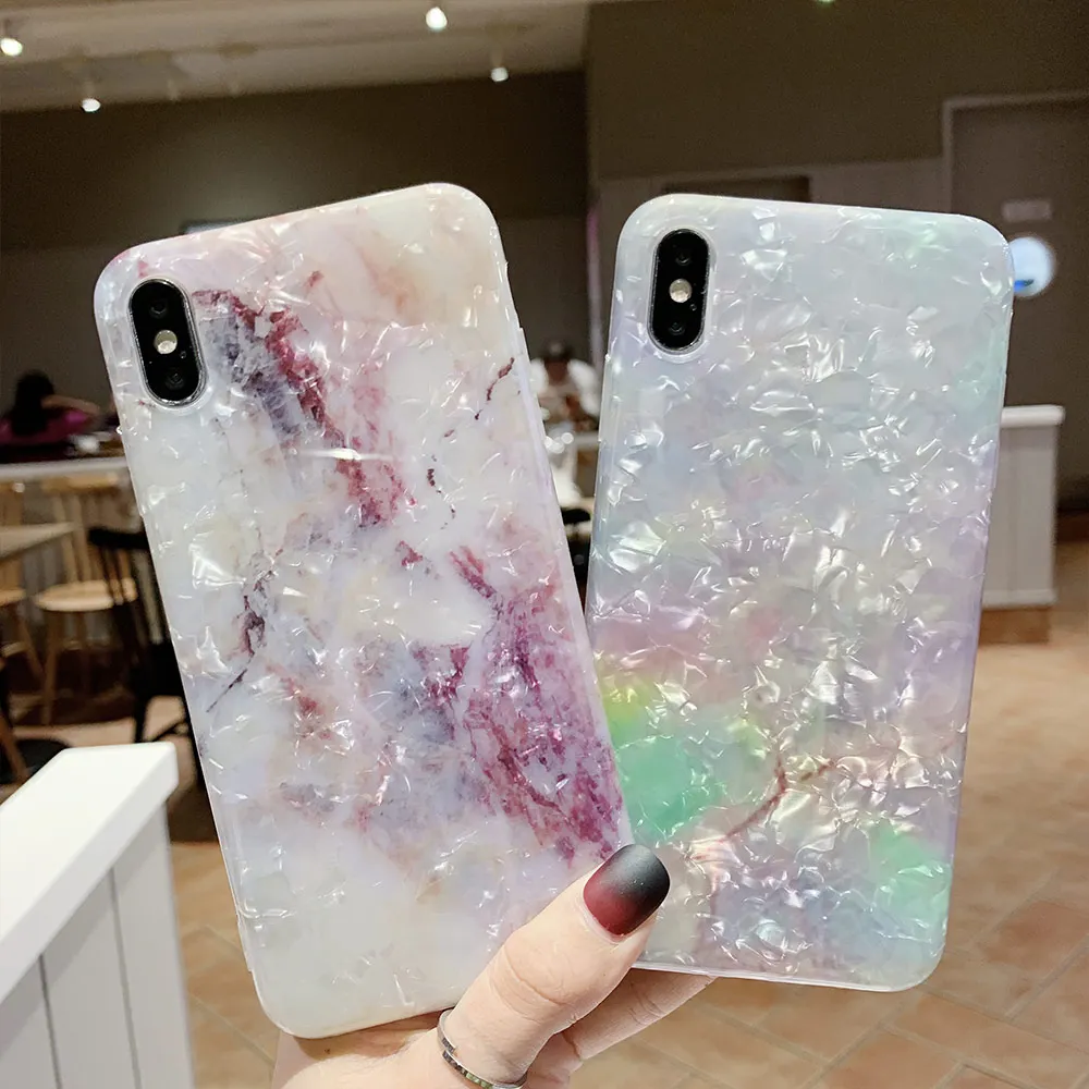 KISSCASE Marble Shell Phone Case for iPhone 7 8 X XS MAX Soft TPU 6 6s plus Back cover Gradient fundas | Мобильные телефоны и