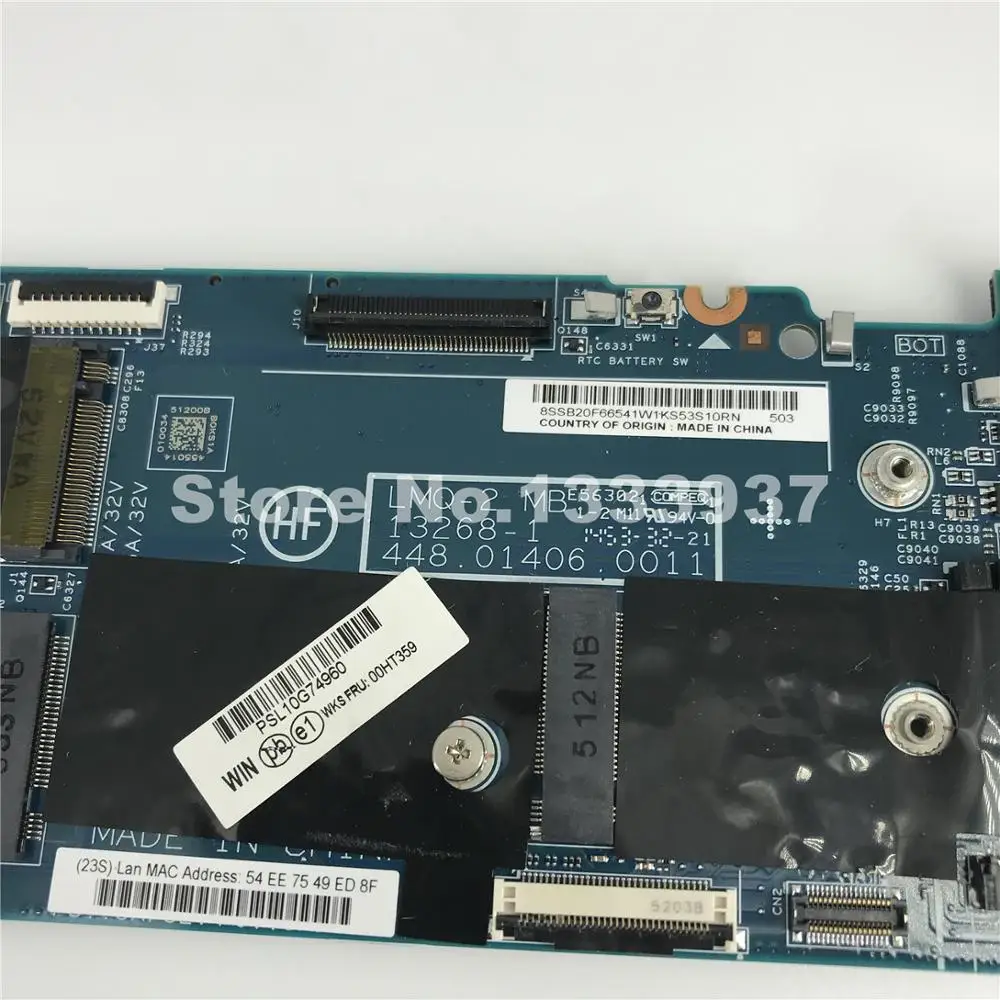 Для lenovo thinkpad X1 углерода x1c Материнская плата ноутбука 00HT359 I5 5300U 8G RAM LMQ 2 MB 13268 1
