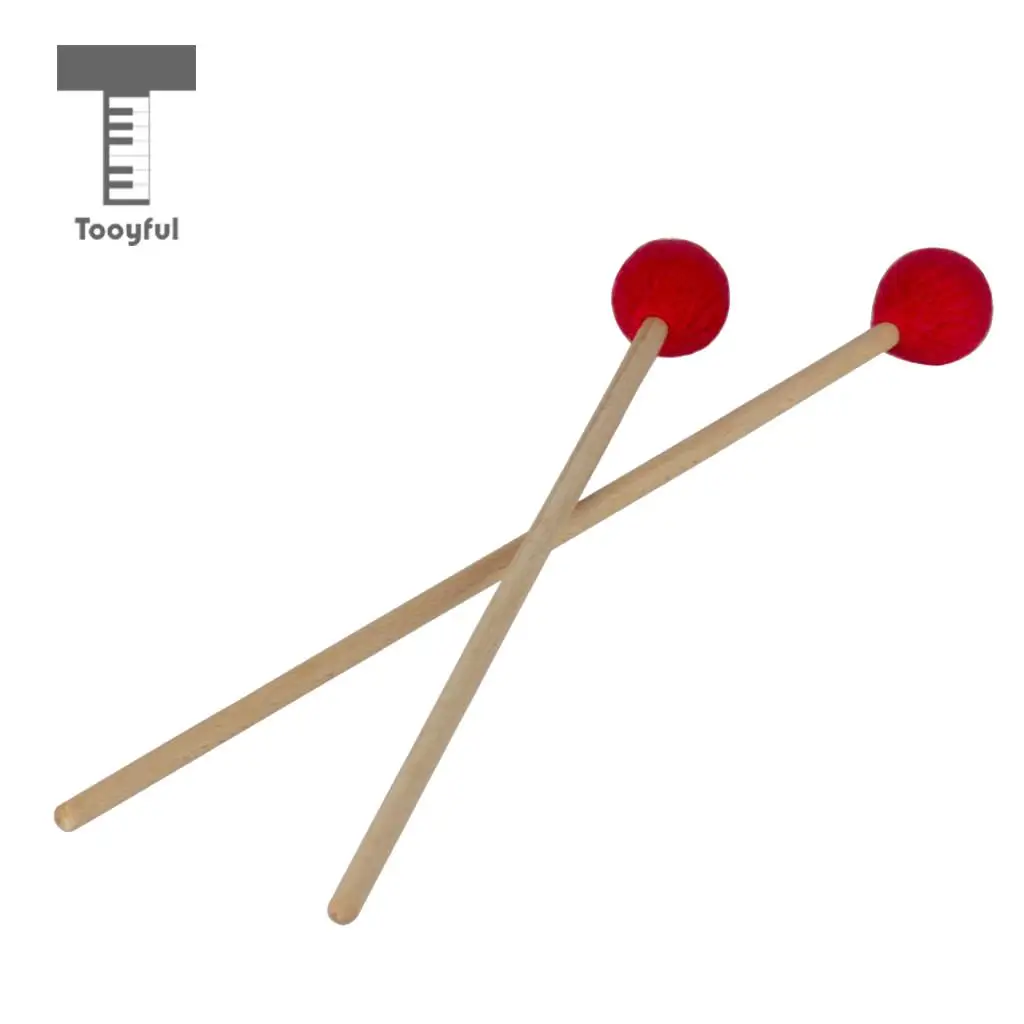 

Tooyful 1 Pair Beech Wood Marimba Sticks Glockenspiel Xylophone Mallets Beaters Percussion Instrument Accessory