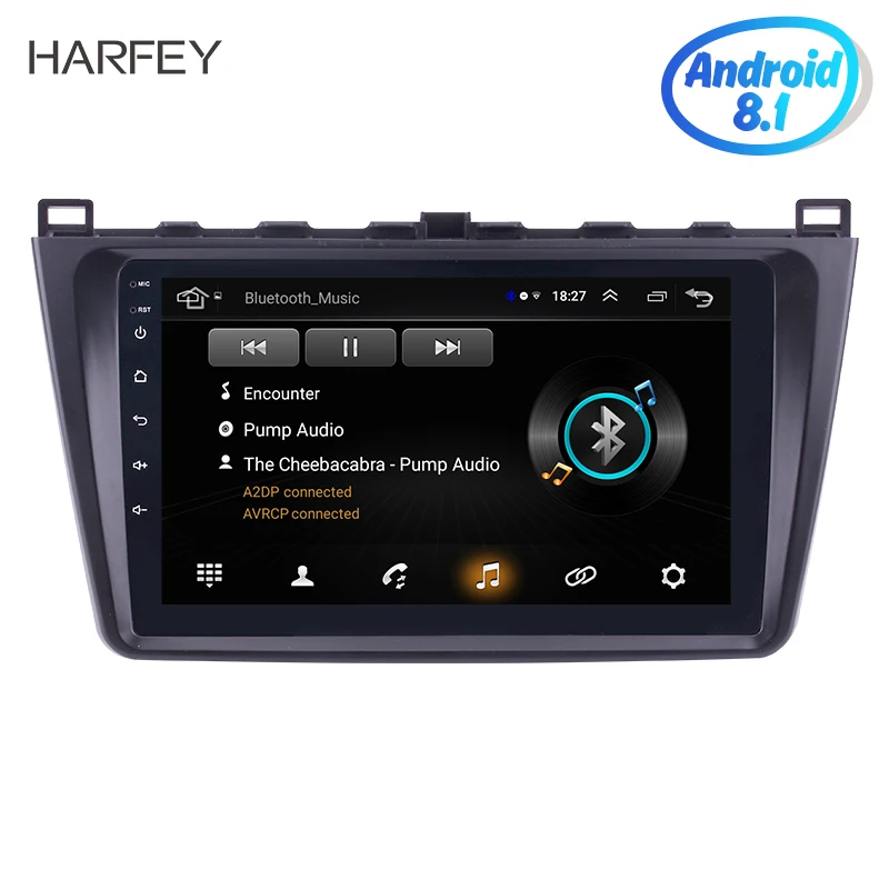 Автомобильный мультимедийный плеер Harfey 9 дюймов Android 8 1 2DIN для Mazda 6 Rui wing 2008 2009 2010-2014