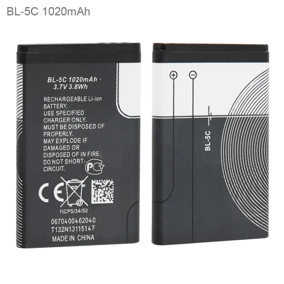 BL 5C 3 7 V 600mAh телефон Встроенный литий ионный сменный аккумулятор с