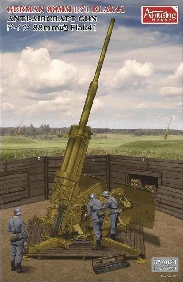 Amusing Hobby 1/35 35A024 немецкая 88 мм L71 Flak 41 Золоченая пушка | Игрушки и хобби
