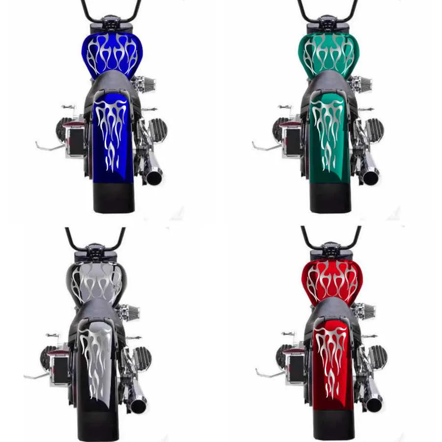Матовый Серебряный Мотоцикл Пламя газа Танк наклейки для Honda Shadow VT750
