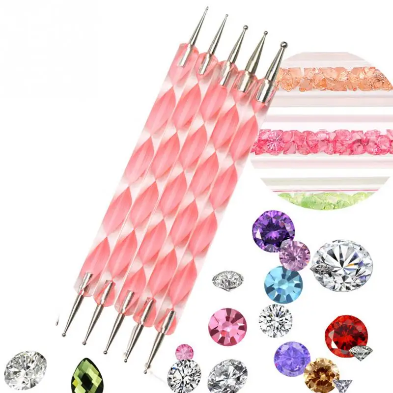 5 шт. Professional акриловые точки дрель дизайн ногтей инструмент расставить ручка DIY 2