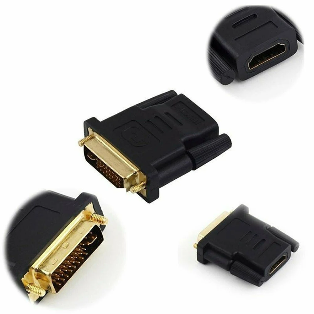 1080P штекер мужской и женский кабель HDMI DVI конвертер 24k позолоченный 24 + 1 к адаптер