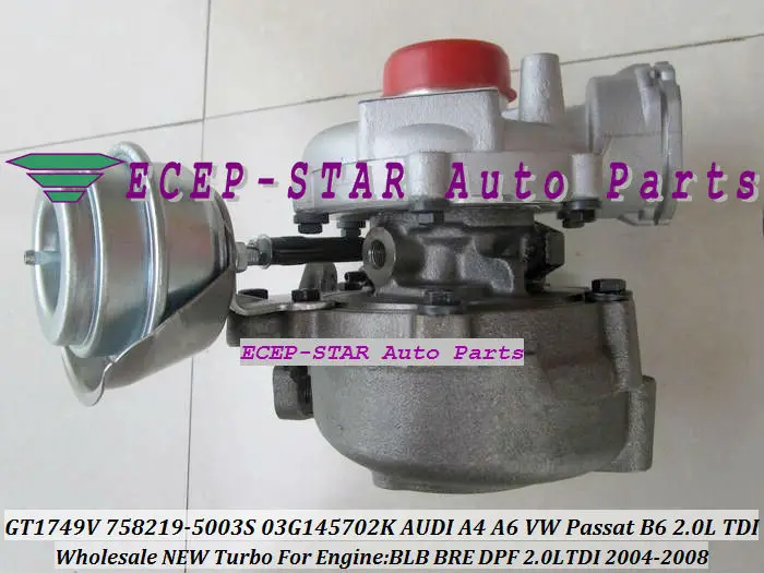 GT1749V 758219 758219-0003 758219-0002 03G145702F Turbo Turbocharger For AUDI A4 B7 A6 C6 VW Passat B6 BRE BRF BVG BVF 2.0L TDI |