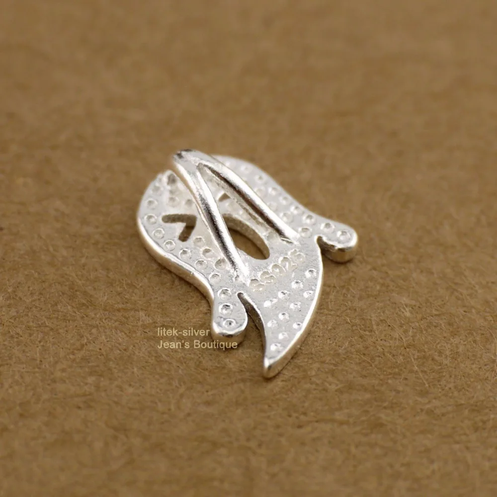 S92-5 Sterling SIL Fashion Jewelry Matt Funny Face -o&lt Ghost Pendant Charm Necklace A2565 | Украшения и аксессуары