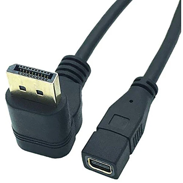 Displayport Мужской 90 градусов локоть к Mini Женский Кабель-Удлинитель 0 3 м | Электроника