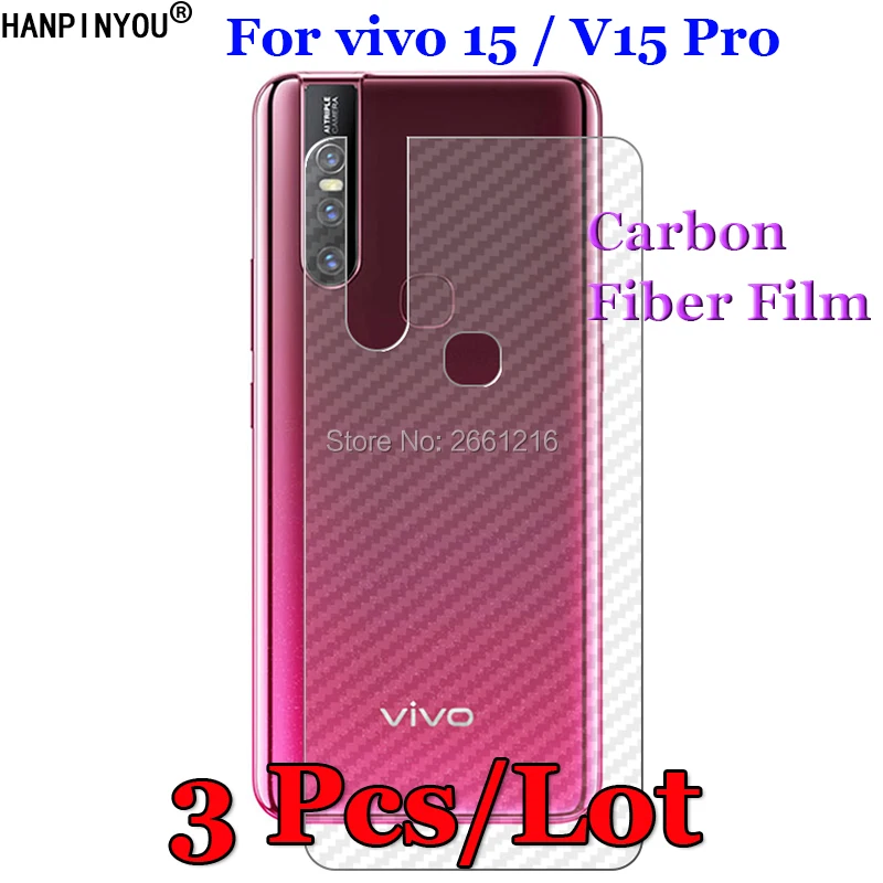 

3 шт./лот для vivo V15 6,53 "/V15 Pro 6,39" 3D Нескользящая прозрачная защитная пленка из углеродного волокна для задней панели экрана