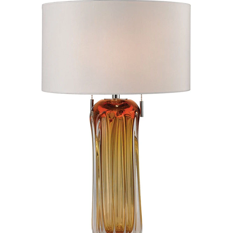 Dimond Lighting Ferrara Бесплатная дутая стеклянная настольная лампа в янтарно белом