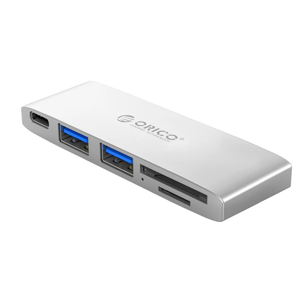 Orico 5 в 1 Алюминиевый сплав 2 Usb 3 0 порта type C концентратор для Tf/Sd кардридер зарядка PD