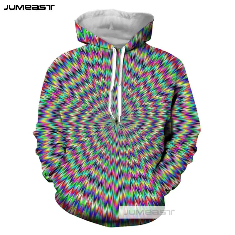 Jumeast 3D принт бесконечный Вортекс для мужчин/женщин дизайн Vertigo толстовка с