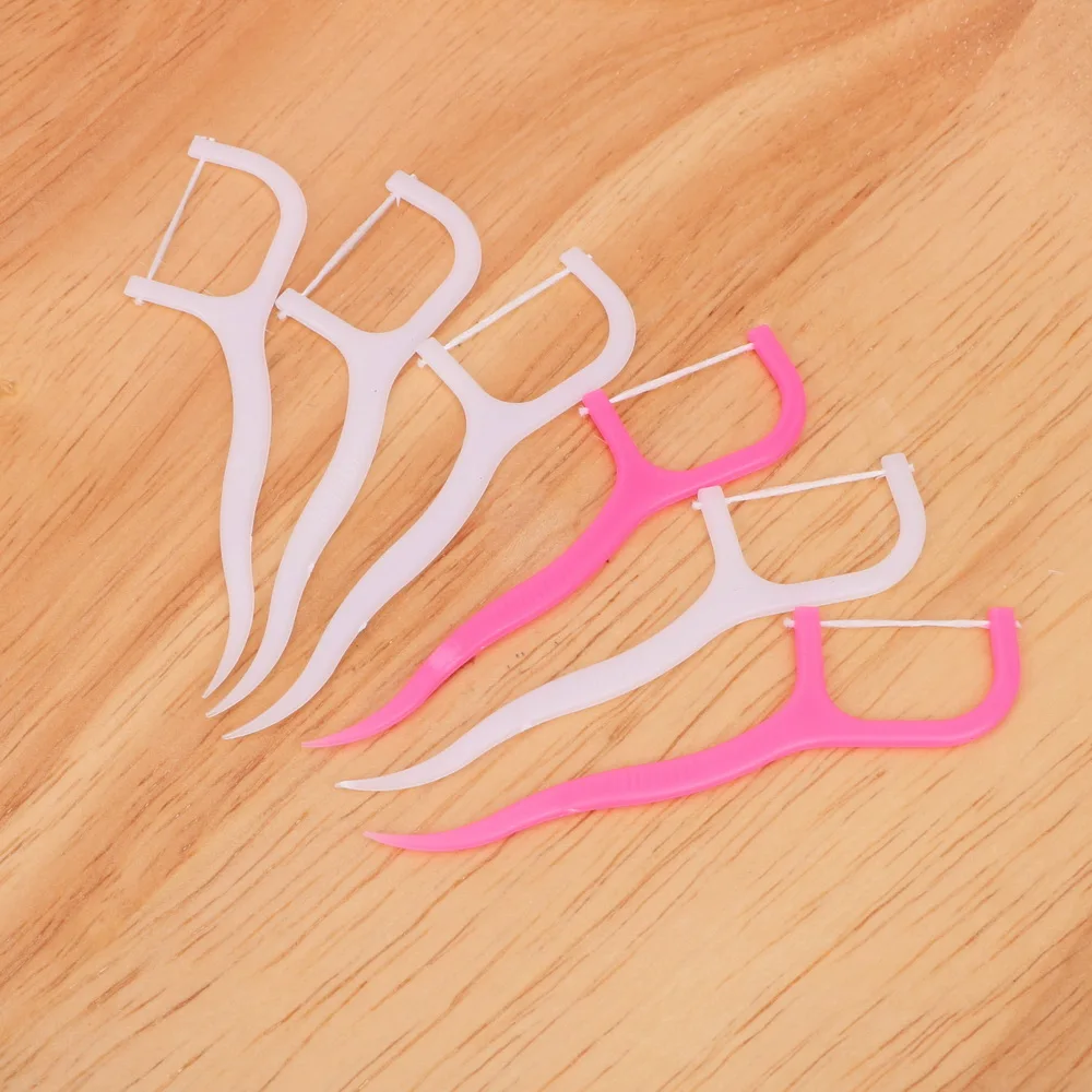 

25pcs/pack Dental Floss Plastic Tooth Picks Oral Care Toothpicks Toothpick Teeth Cleaning Interdental Brush Disposable