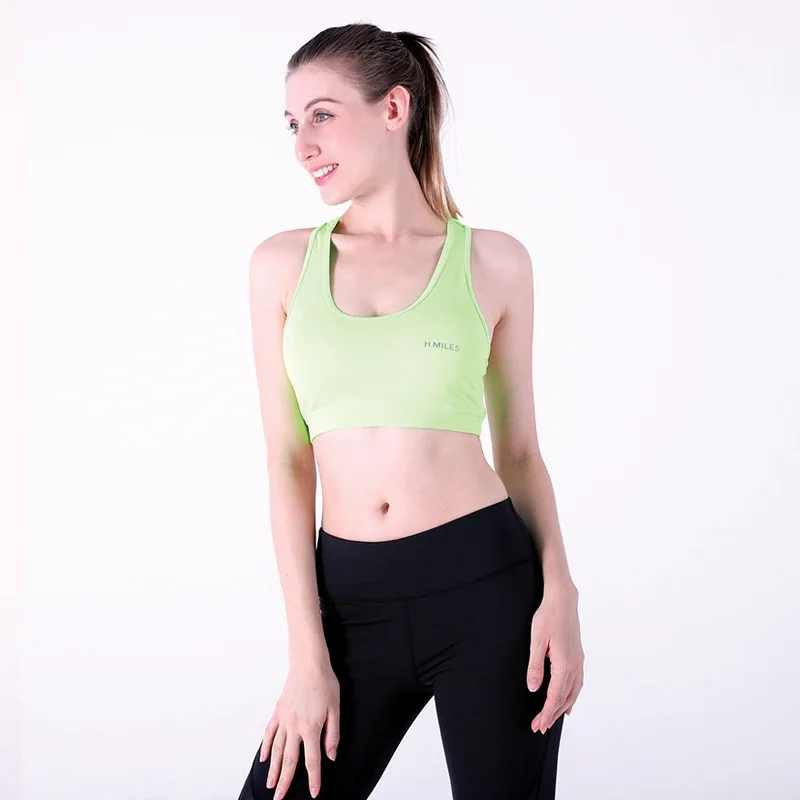 High Impact Push Up Plus Size Fitness Running Workout Padded Yoga Bra Woman Sports Top Gym Crop with |