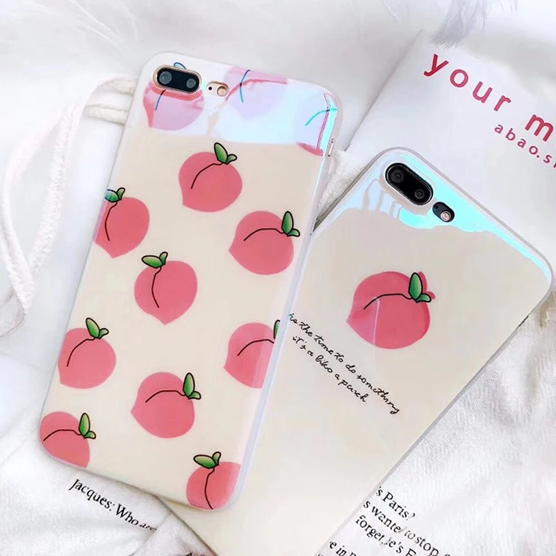 SUYACS популярный персиковый чехол для телефона в подростковом стиле iPhone XR XS Max 6 6S 7 8