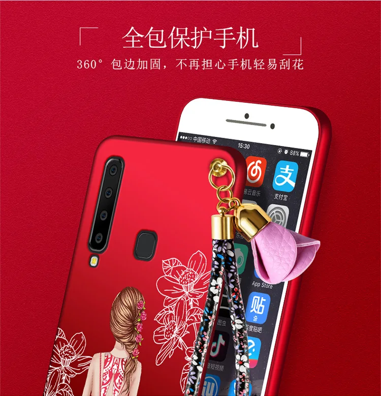Чехол ALIVO для Samsung Galaxy A9s мягкий силиконовый чехол с объемным рельефным цветком и