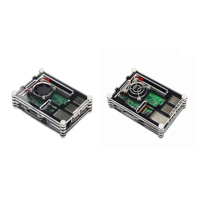 Raspberry Pi 3 Модель 3B/3B + чехол pi3 коробка многослойная оболочка с вентилятором и