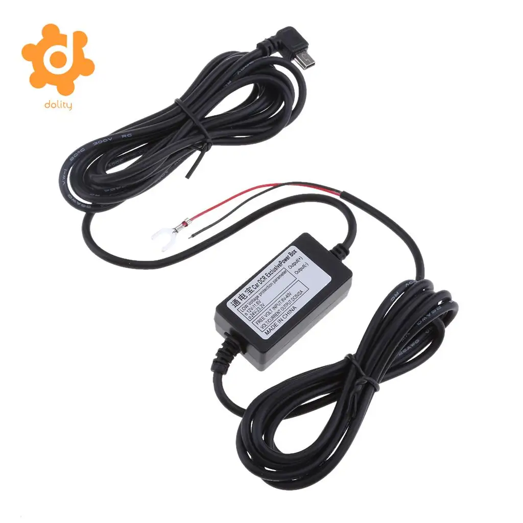 Автомобильный видеорегистратор наборы Hardwire 8/36V до 5V 3A Mini USB левый адаптер сгиба