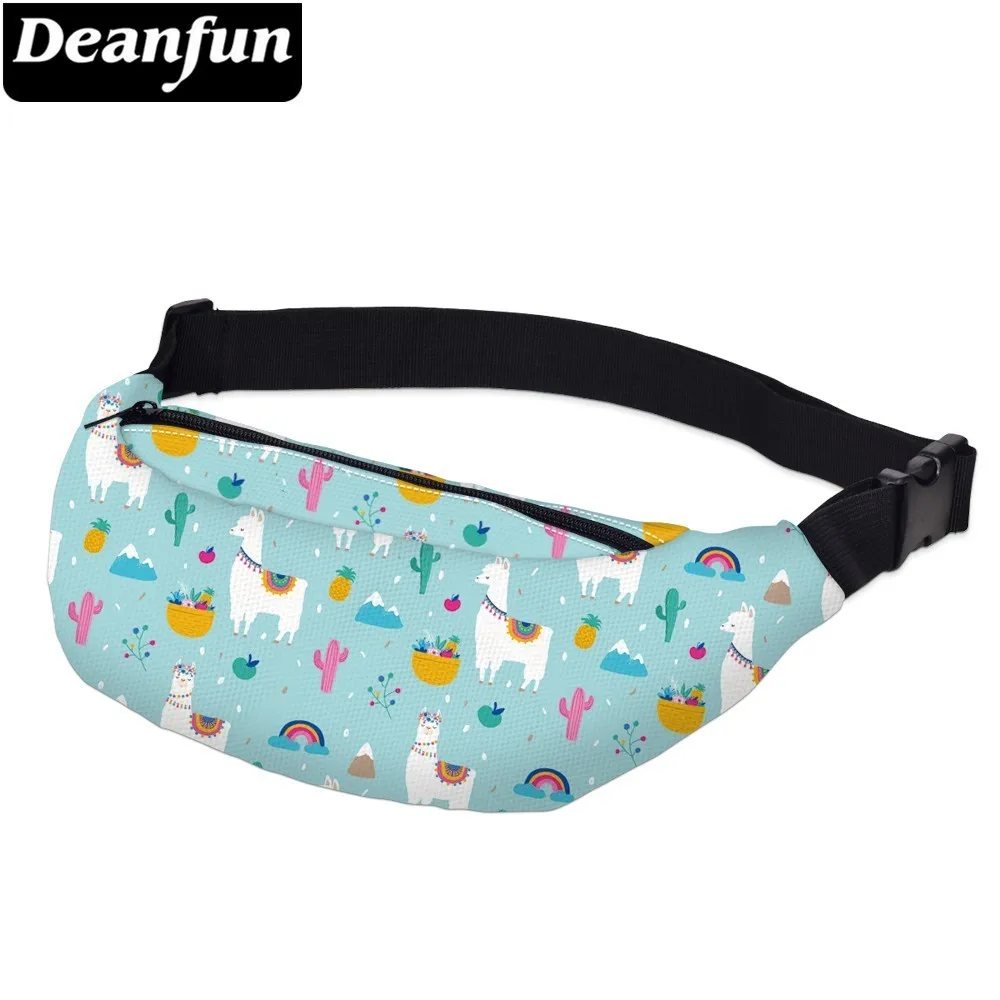 Deanfun печать Альпака Радуга человек поясная сумка водонепроницаемый снег лама