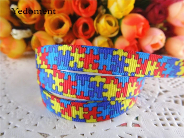 2014 Новое поступление 3/8 ''(9 мм) пазл Спорт печатные grosgrain ленты мультфильм лента