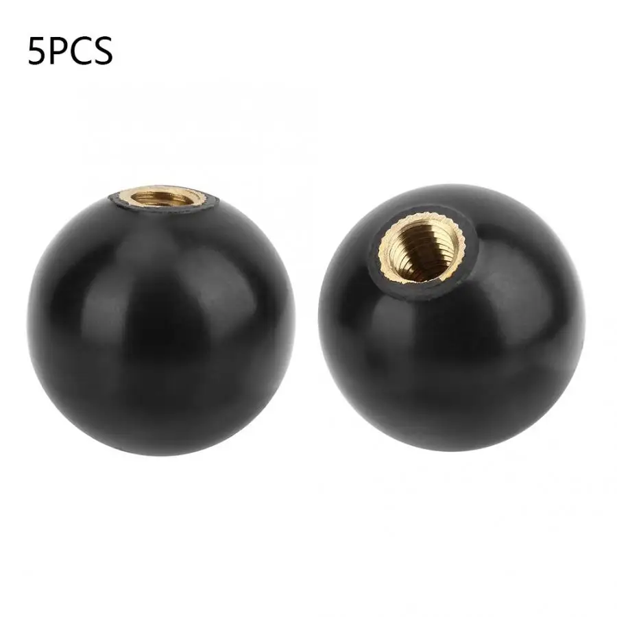 

5pcs BM10/M12/M14 Built in Copper Screw Nut Round Bakelite Ball Knob Handle