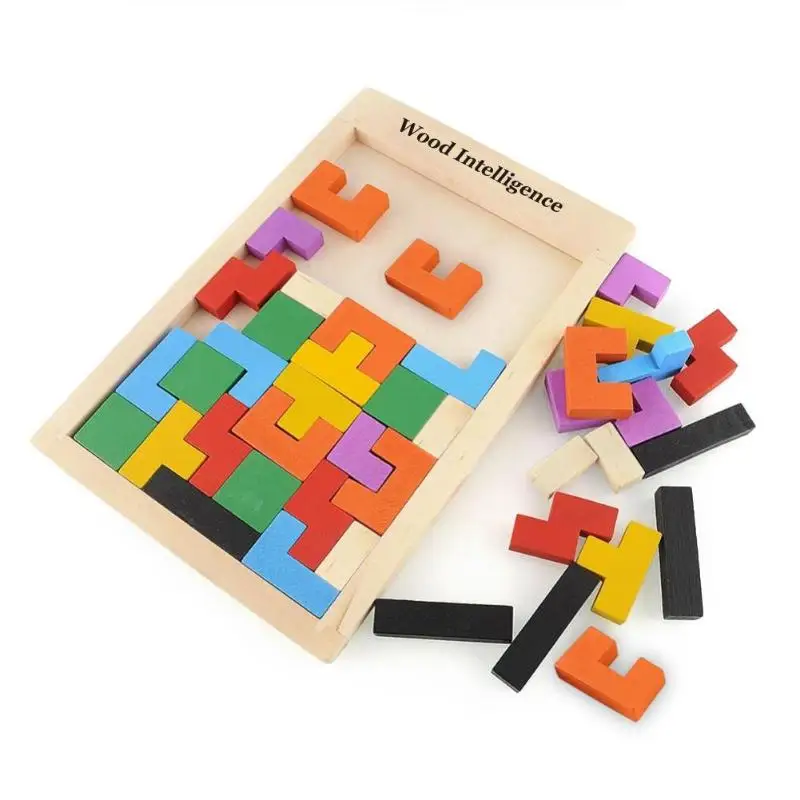 Головоломка головоломка Tangram игрушки красочные деревянные игра тетрис для