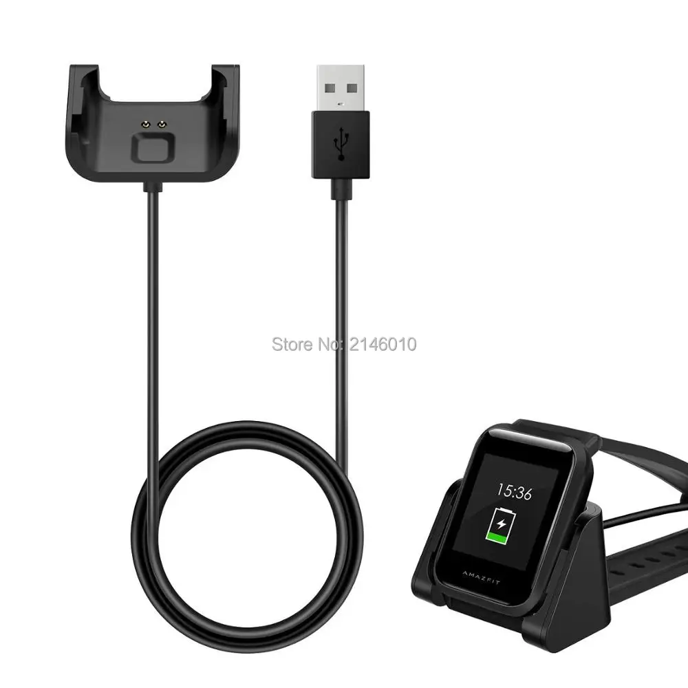 Portable Replacement USB Charger Charging Band Stand Adapter Station Cradle Dock with Cable for Amazfit Bip Smart Watch