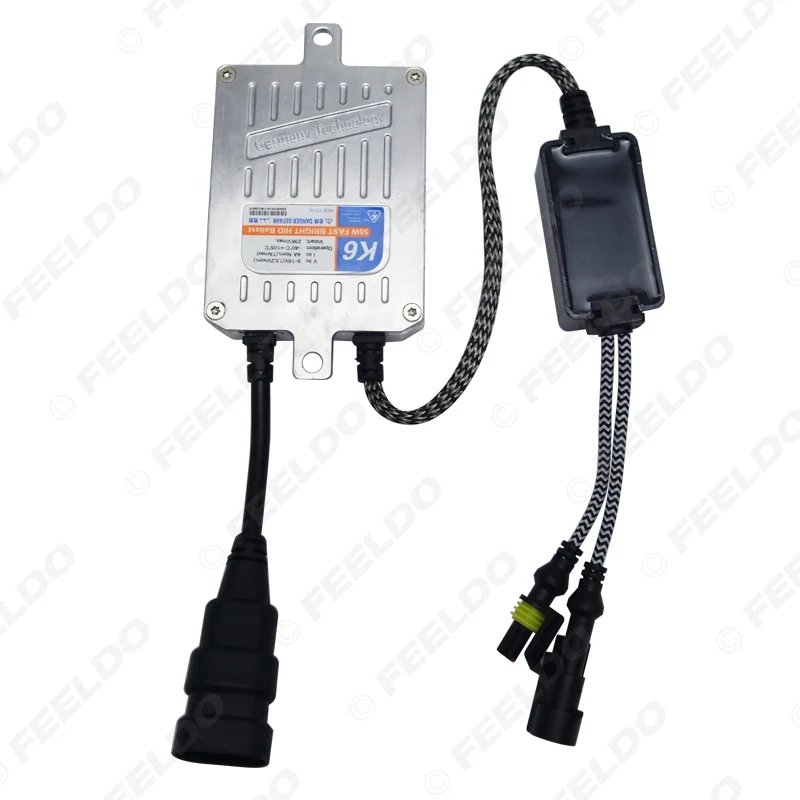 FEELDO 1 комплект автомобильных фар AC 12V 55W H4 HID ксеноновая лампа Hi/Lo луч Биксеноновая