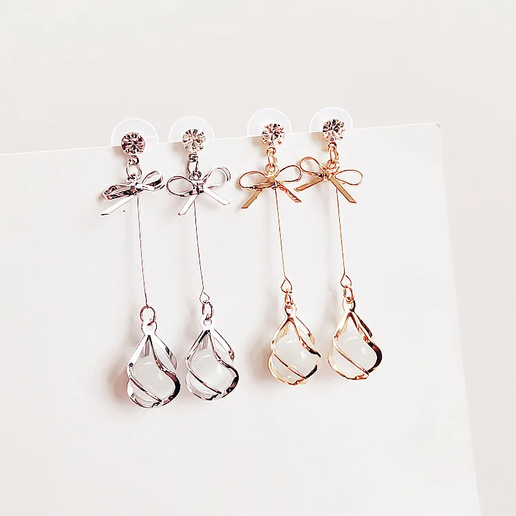 Серьги в виде кошачьих глаз компактные серьги ста рук длинные