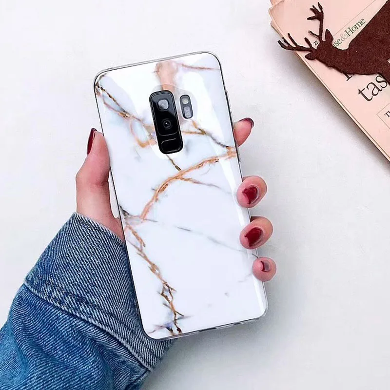 Чехол для телефона Samsung Galaxy S8 S7 Edge мраморный геометрический прошитый чехол на