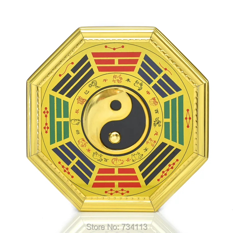 Зеркало с открысветильник Yin and Yang Bagua Вселенная из сплава со знаками Зодиака Тай