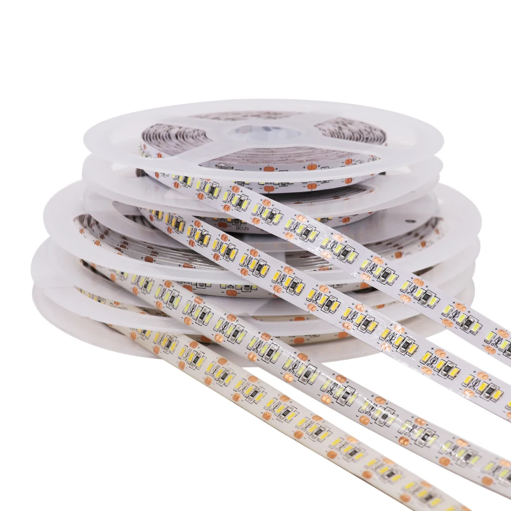 Диммируемая Светодиодная лента 5 м 12 В постоянного тока 3014 SMD 1020 светодиодов/м +