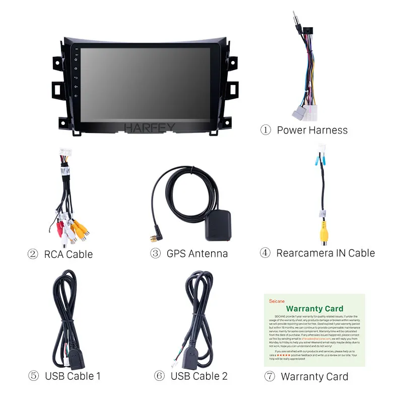 Автомагнитола Harfey Android 10 0 GPS для Renault Alask 2011-2016 Nissan NAVARA Frontier NP300 сенсорный экран 1