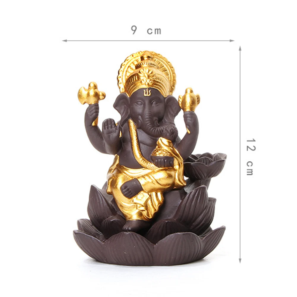 Lord Ganesha индийский слон Бог задний поток благовония горелка держатель подарок