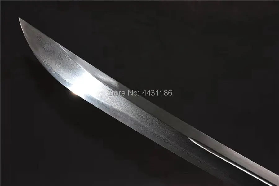 Азиатский меч катана дамасская складная стальная острая для боевого китайского