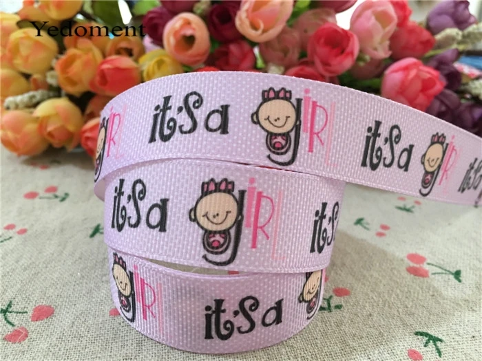 Лента Корсажная с принтом для девочек 15112872 дюйма 22 мм 10 ярдов|10 yard|printed grosgrain