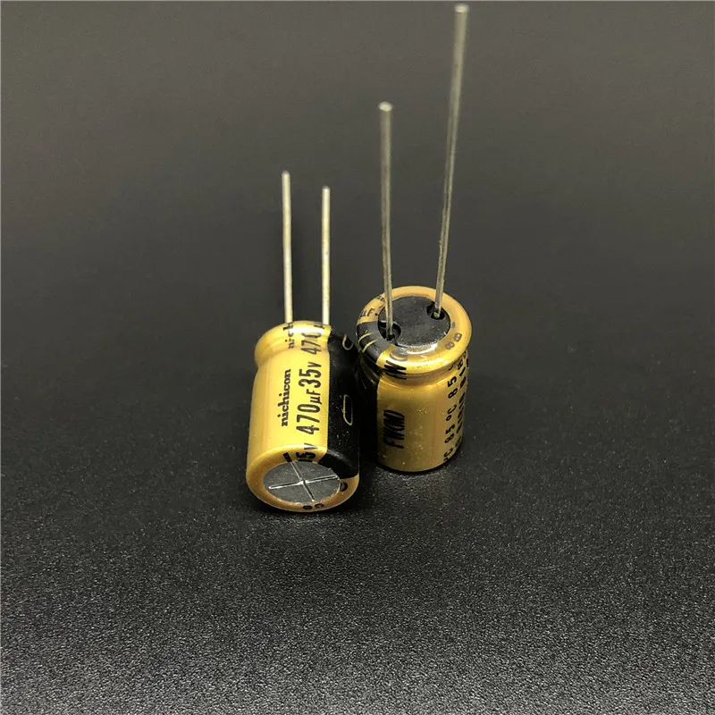 5 шт./50 шт. 470 мкФ 35 в NICHICON FW серия 10x16 мм 35V470uF HiFi аудио конденсатор|Конденсаторы| |